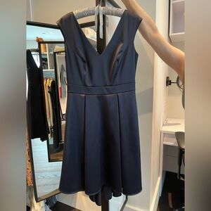 Le Château Navy Satin Dress